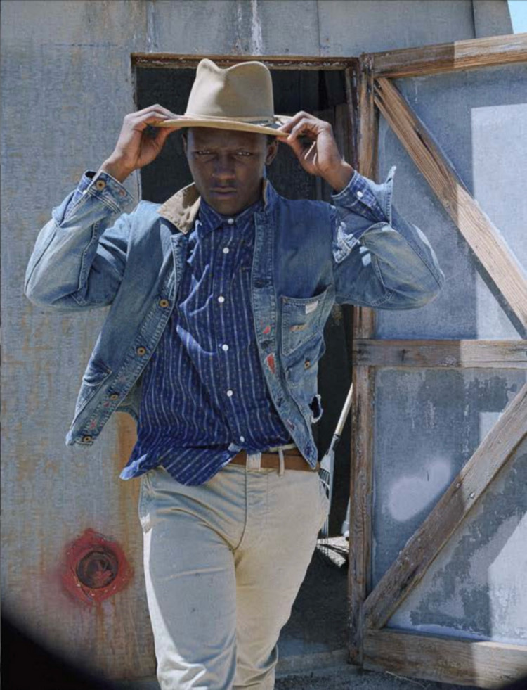 RRL 더블알엘 23FW 리페어드 캠튼 데님 워크 자켓 L사이즈 신품급 이미지