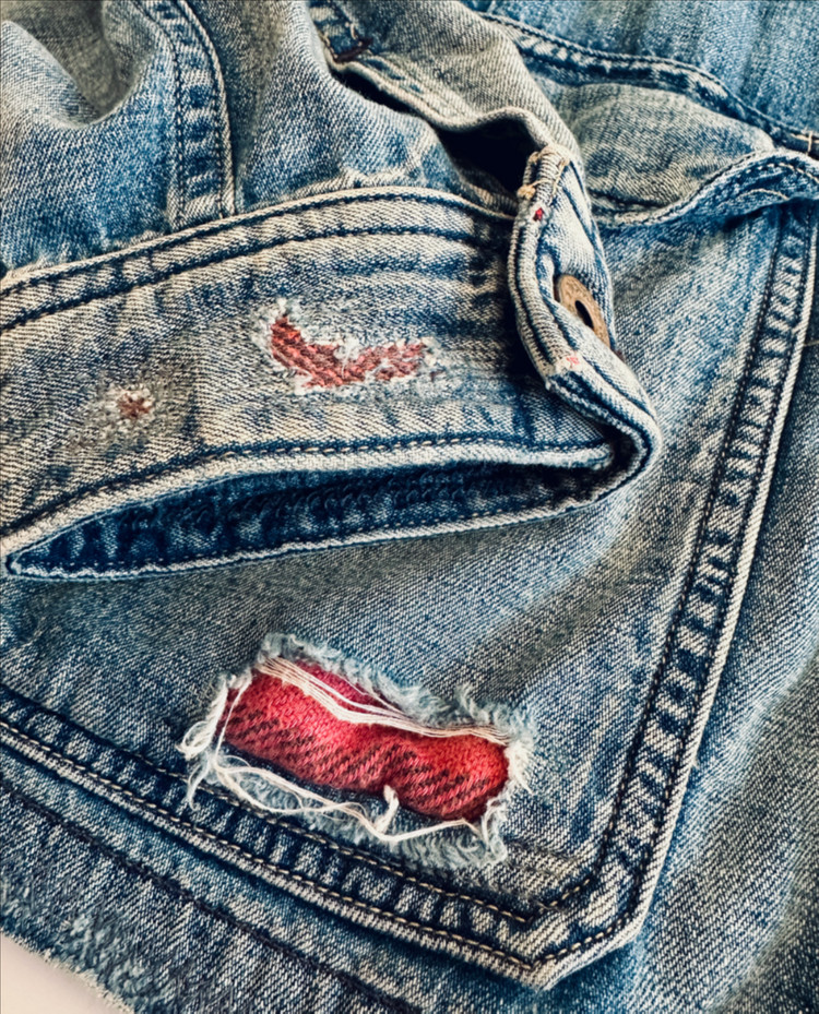 RRL 더블알엘 23FW 리페어드 캠튼 데님 워크 자켓 L사이즈 신품급 이미지