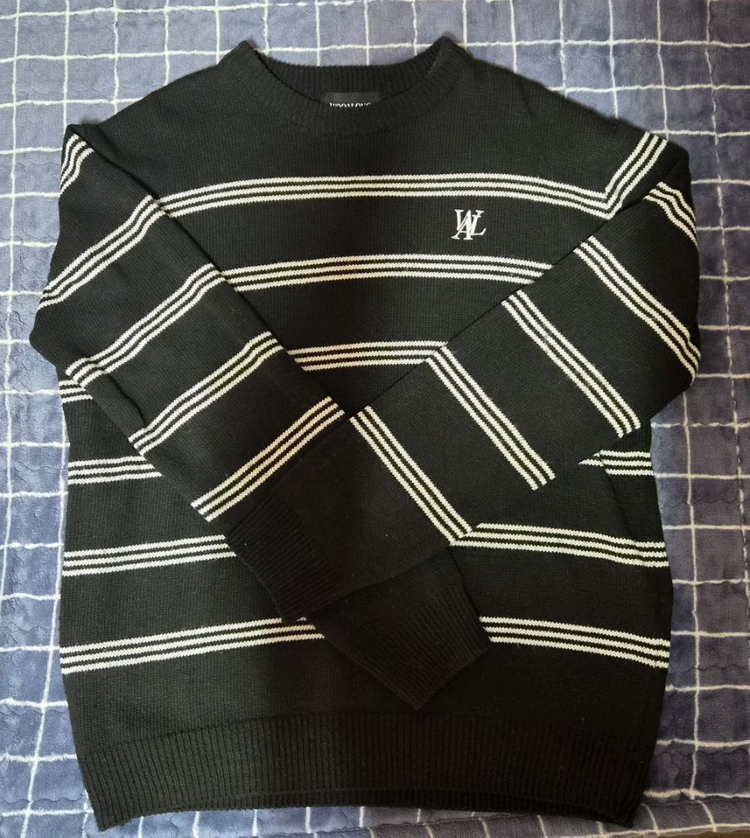 우알롱 시그니처 스트라이프 니트 이미지