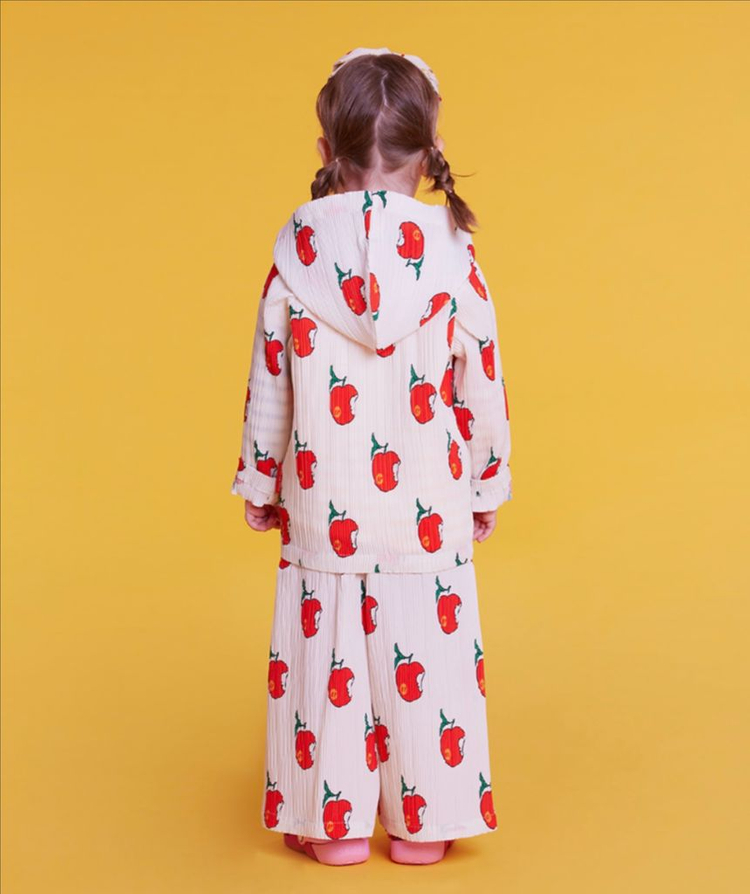 베베드피노 애플 플리츠 점퍼 + 바지 120 셋업 새제품 정가102000 이미지