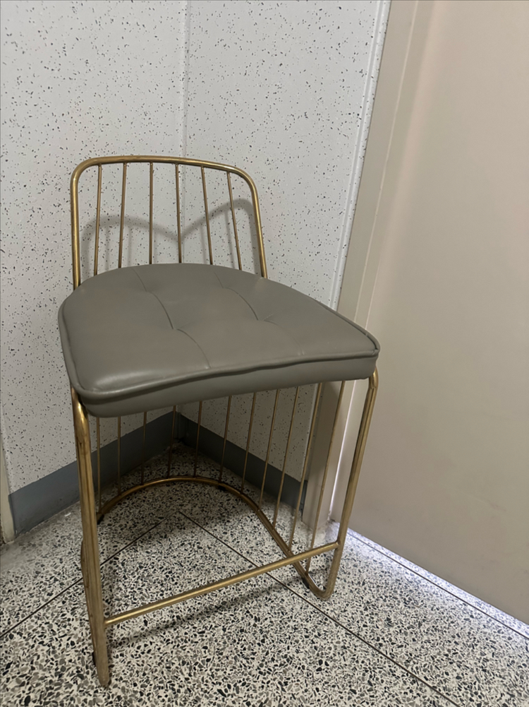 골드 프레임 가죽의자, 호텔 라운지 와인바 아일랜드 식탁 의자 이미지
