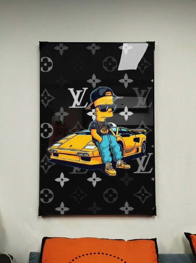 그림 액자 팝아트 인테리어소품 스마일꽃그림 해피플라워 꽃액자 캐릭터액자 모던 흑백 대형 거실 벽장식 아트포스터 홈데 이미지