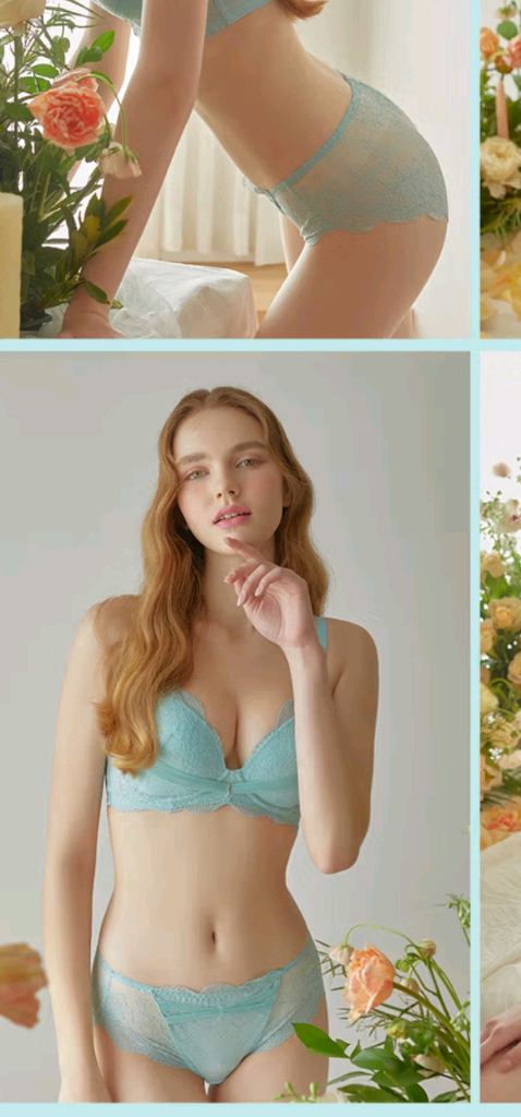 에블린 MERIME 민트 레이스 노라인팬티 95M~100L 이미지