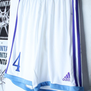 (M-L) 아디다스 반바지 팬츠 축구 기능성 화이트 이미지