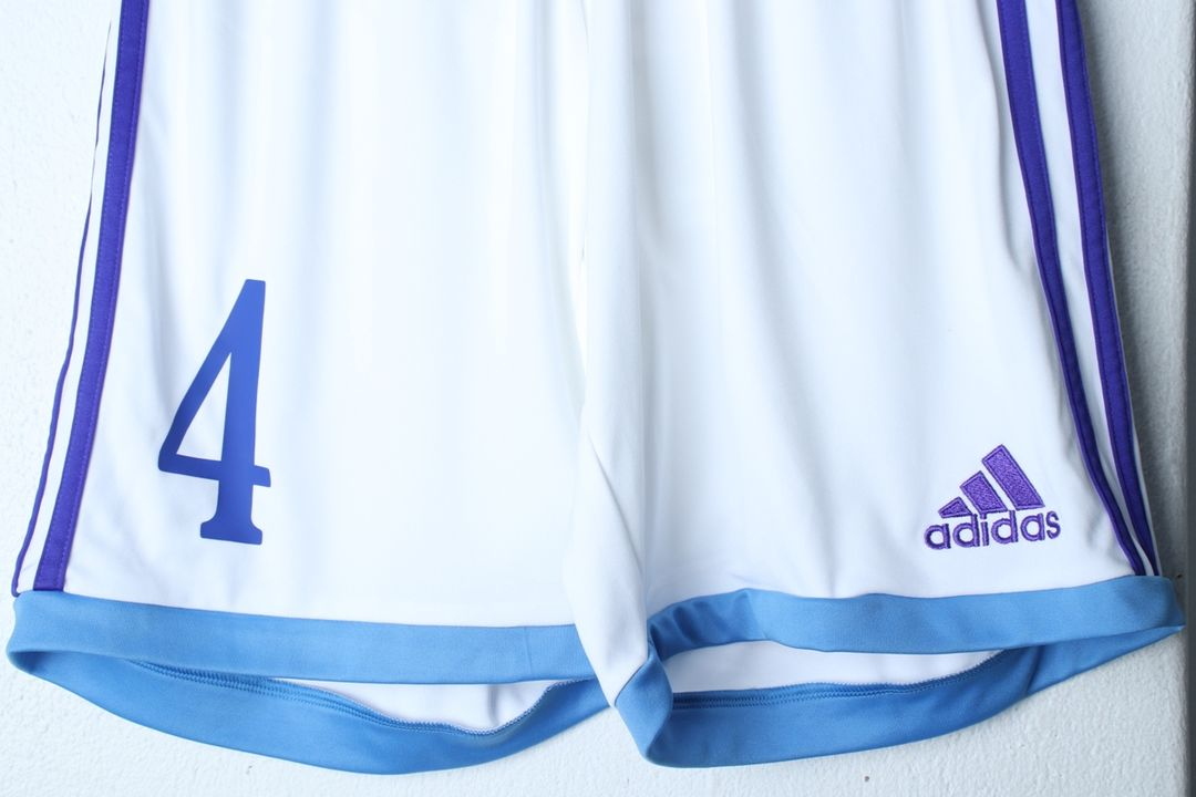 (M-L) 아디다스 반바지 팬츠 축구 기능성 화이트 이미지