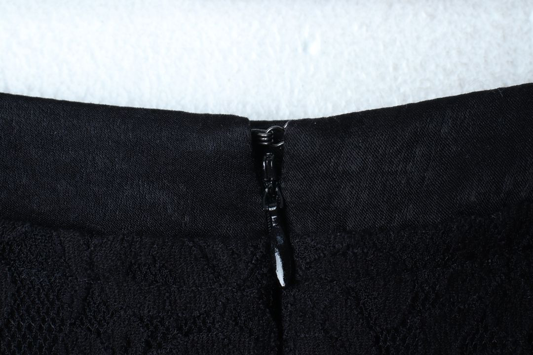 W(S) 타임 스커트 치마 한섬 H라인 매쉬 블랙 이미지