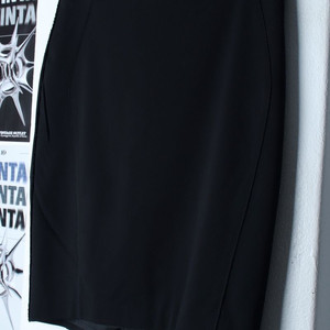 W(M) 타임 스커트 치마 H라인 한섬 블랙 무지 이미지