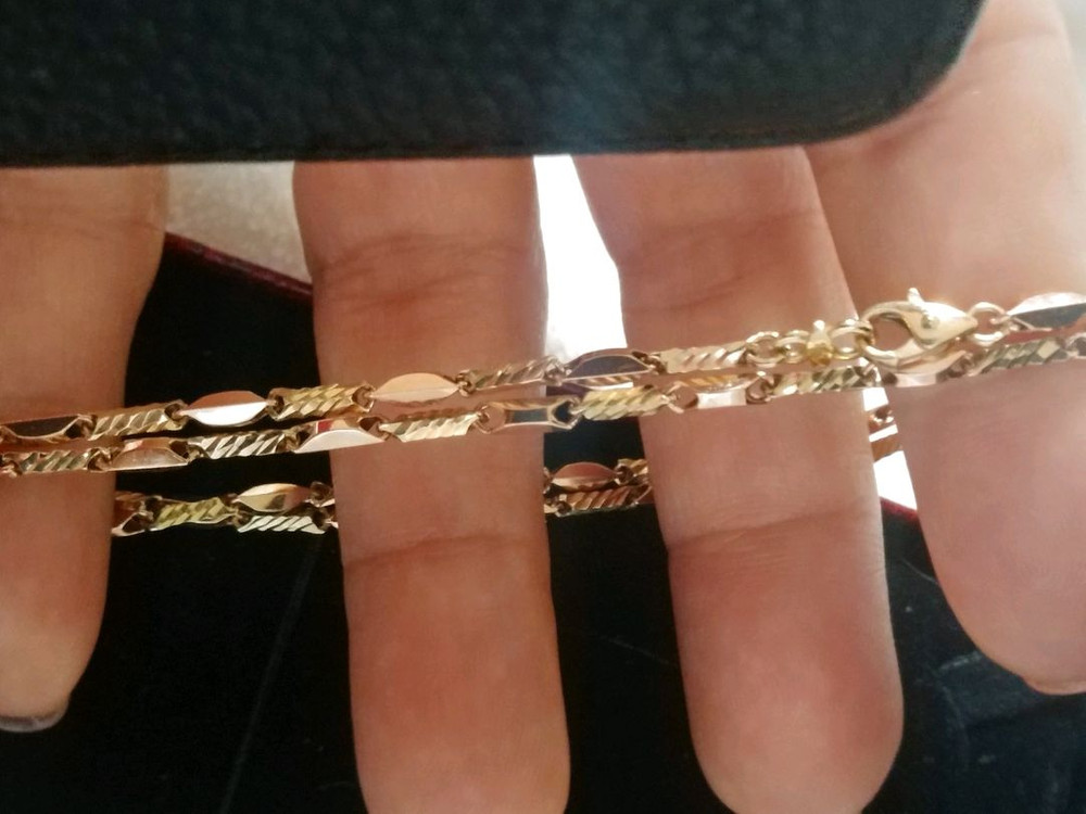 14k목걸이35cm여분줄2cm1.7돈 이미지