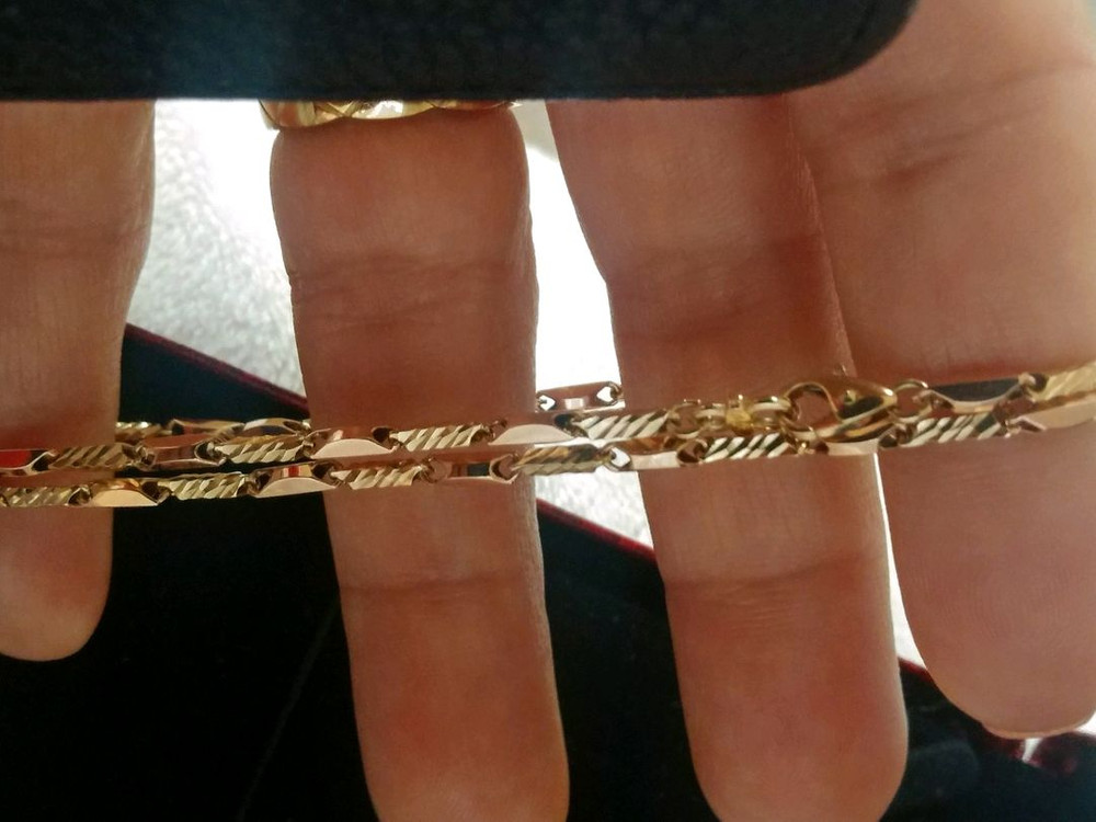 14k목걸이35cm여분줄2cm1.7돈 이미지