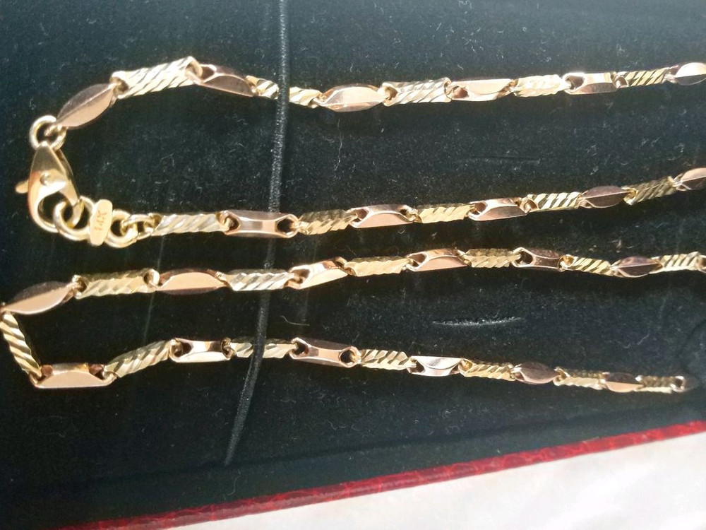 14k목걸이35cm여분줄2cm1.7돈 이미지