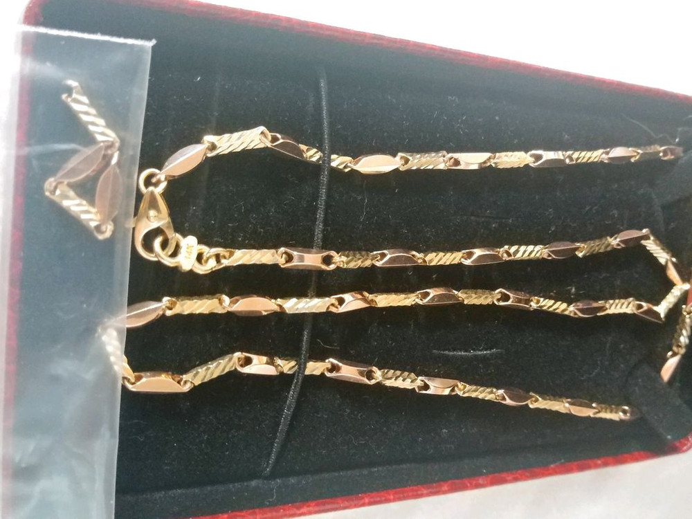 14k목걸이35cm여분줄2cm1.7돈 이미지