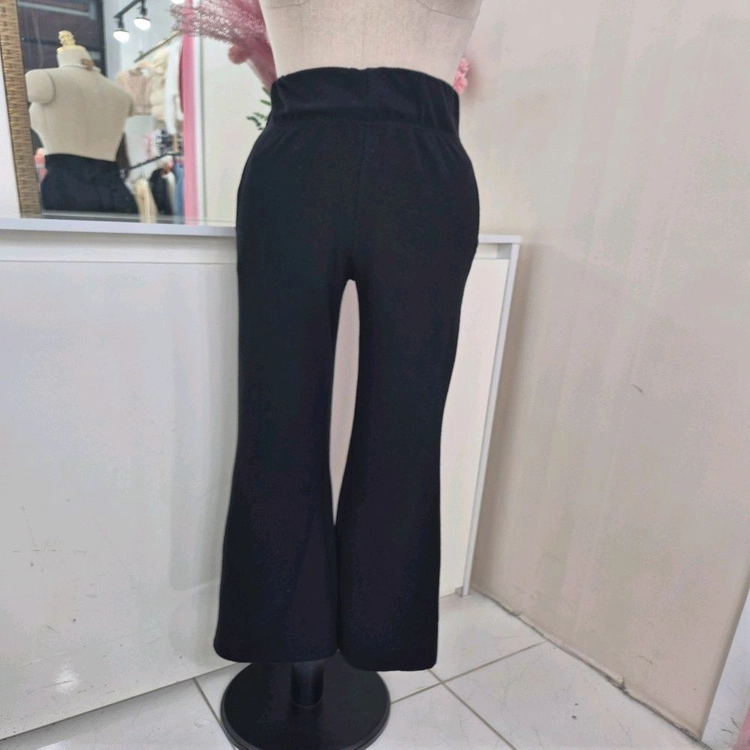 짱짱 밴딩 날씬핏 부츠컷 니트팬츠 롱기장 66까지 이미지