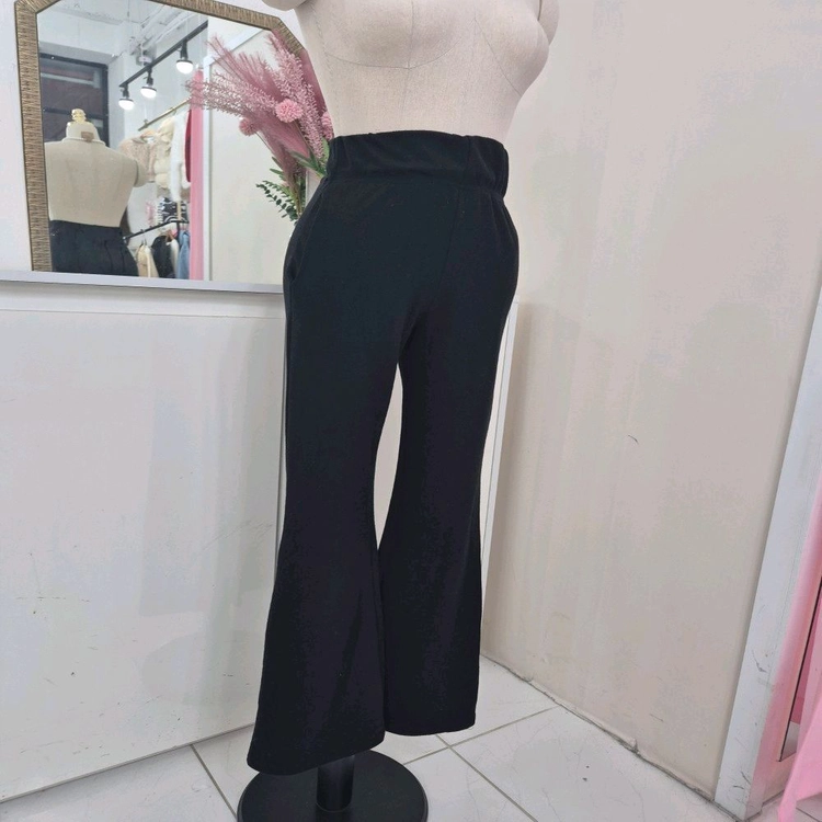 짱짱 밴딩 날씬핏 부츠컷 니트팬츠 롱기장 66까지 이미지