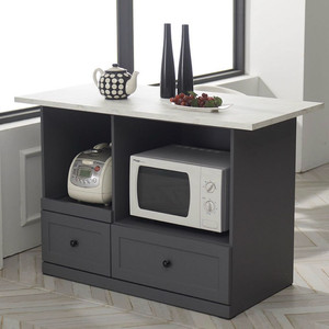 장인가구 이브 그레이 1200 아일랜드식탁 홈바(렌지대형)+상판유리 서비스 이미지