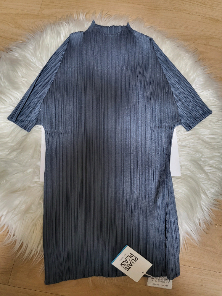 이세이미야케 플리츠플리즈 탑 5월 먼슬리 탑 다크 블루 그레이 이미지