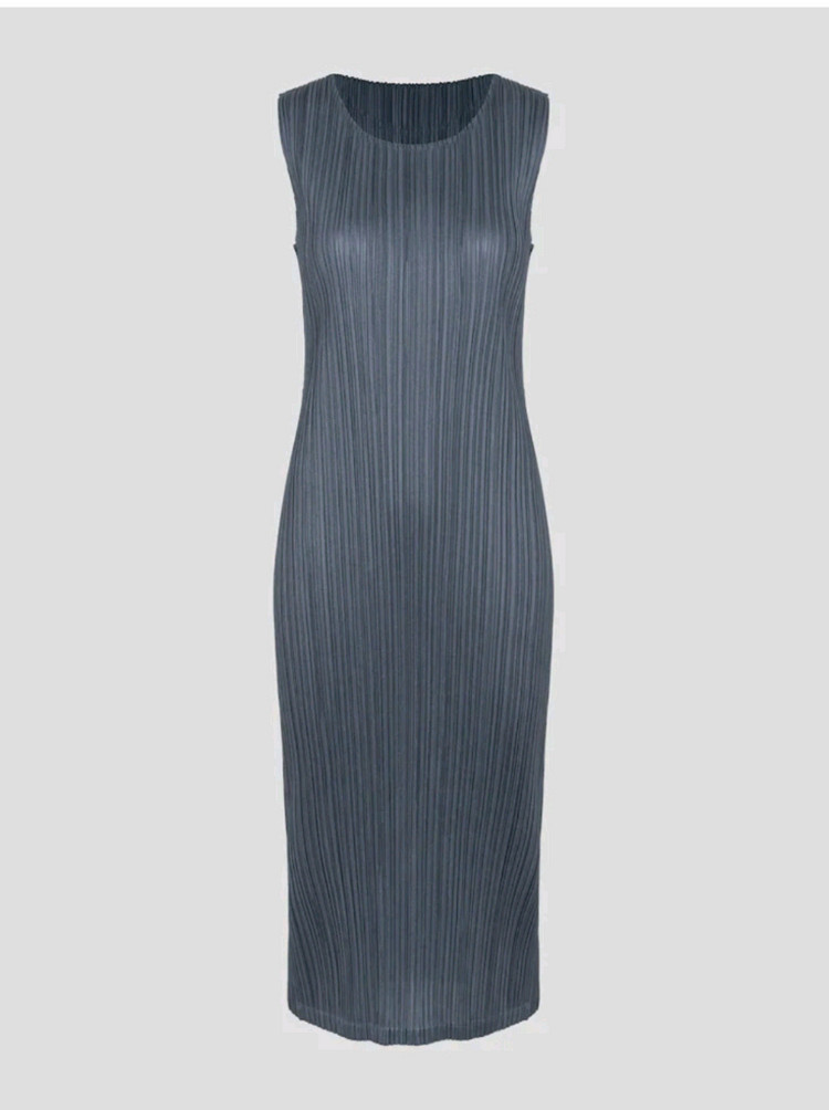 이세이미야케 플리츠플리즈 원피스 5월 먼슬리 원피스 다크 블루 그레이 3사이즈 이미지