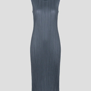 이세이미야케 플리츠플리즈 원피스 5월 먼슬리 원피스 다크 블루 그레이 3사이즈 이미지