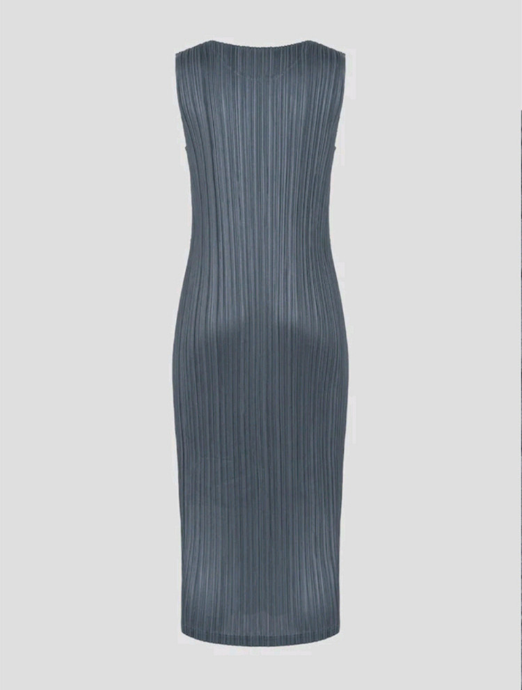 이세이미야케 플리츠플리즈 원피스 5월 먼슬리 원피스 다크 블루 그레이 3사이즈 이미지