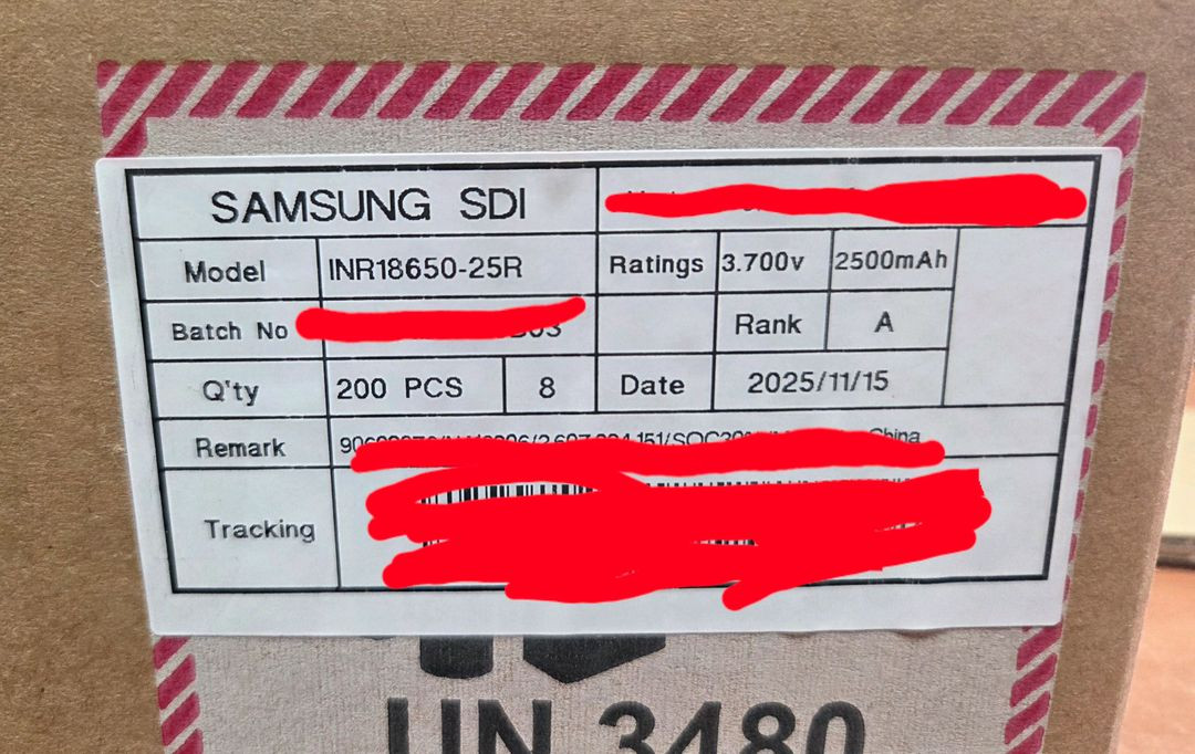 INR 18650 - 25R 미사용 신품 고방전 배터리 이미지