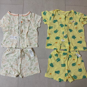 에뜨와 및 오가닉맘 반팔 내의 12M 두벌 일괄 이미지