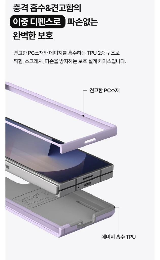 베루스 테라가드 모던핏 슬림 갤럭시Z폴드6 코튼블루 새제품(노박스) 이미지
