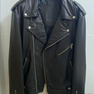 남성 양가죽 자켓 L 사이즈 블랙 라이더 가죽 점퍼 이미지