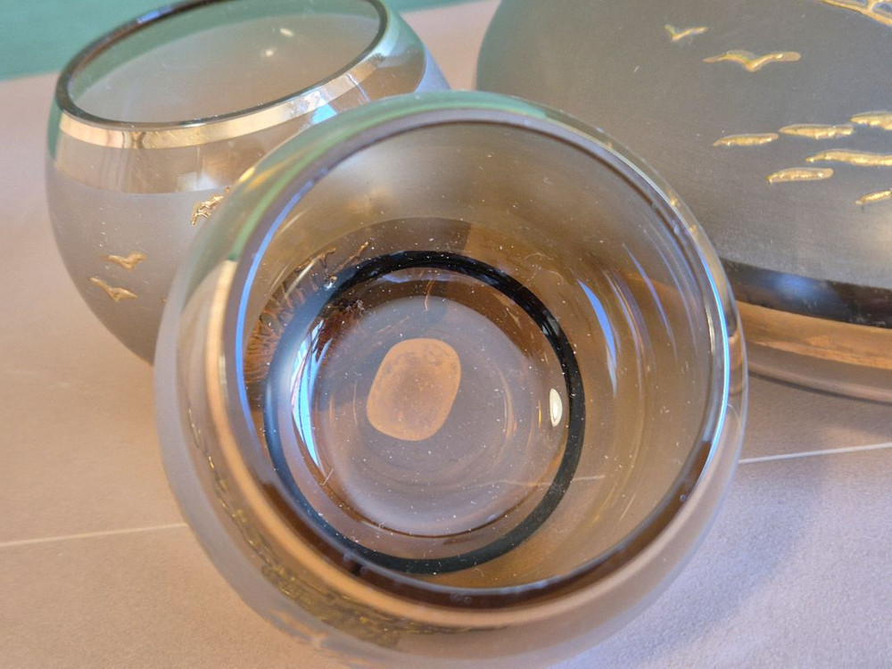 엔틱 체코 보헤미아 크리스탈 디캔더와 잔4개 가격 이미지