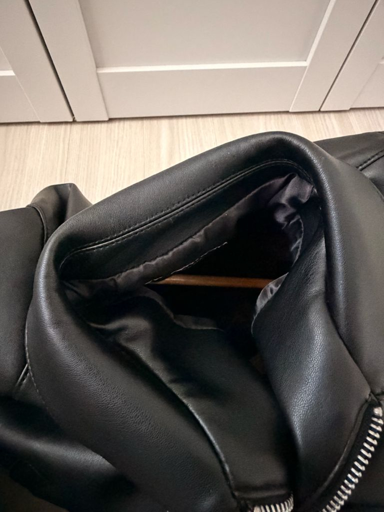 무신사키즈 레더재킷130 무신사키즈재킷 신세틱레더오버사이즈싱글재킷 [블랙] 이미지
