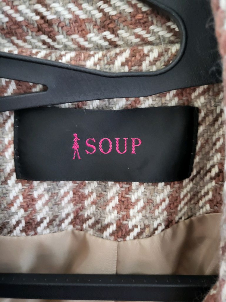 Soup 체크 더블 모직코트 55사이즈 이미지