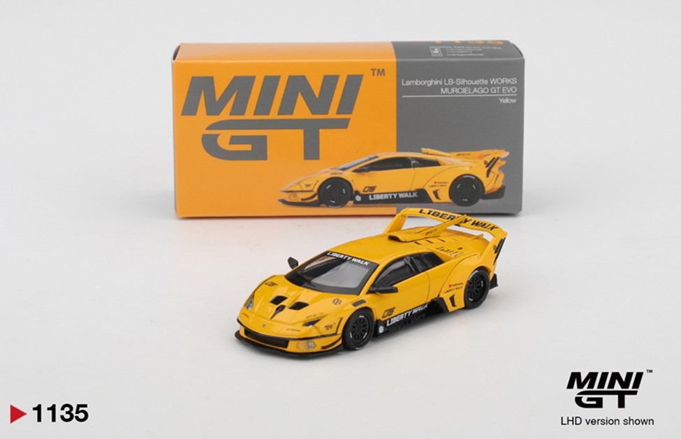 미니지티(1135) 1:64 람보르기니 LB-실루엣웍스 무르시엘라고 GT EVO - 옐로우 이미지