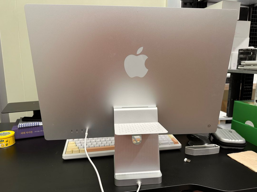 애플 아이맥 m4 10코어(8코어아님) 16g ssd 512 풀박스 + 인클루져 허브 + 외장디스크 거치대 이미지