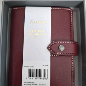 파일로팩스 포켓 사이즈 버건디 A7 다이어리 이미지