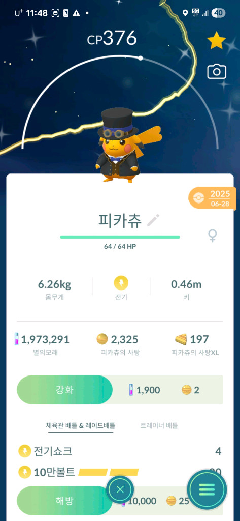 포켓몬고 코스튬 이로치 피카츄 팝니다 이미지