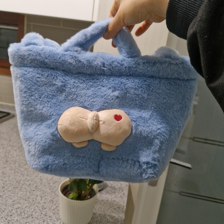 짱구 털 토끼 토트백 가방 이미지