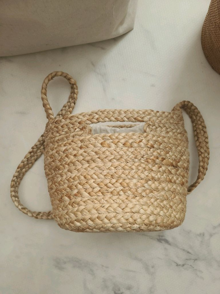 자라 ZARA 주트백 여름 가방 크로스백 숄더백 황마 바스켓 바구니 / 에잇세컨즈 듀엘 아르켓 H&M 린넨 이미지