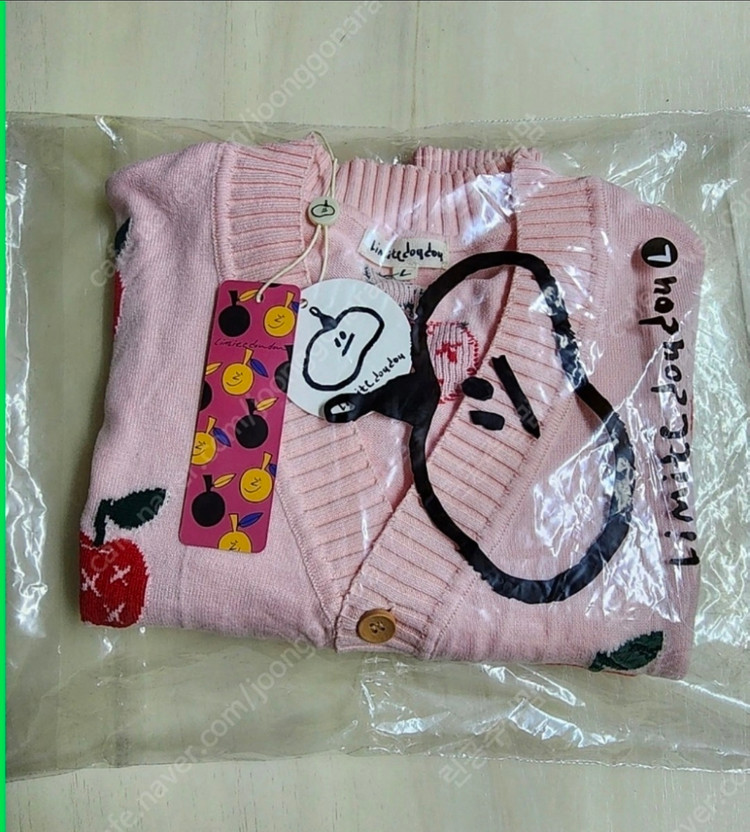 [미착용 택포]리미떼두두 애플 니트가디건 L 이미지