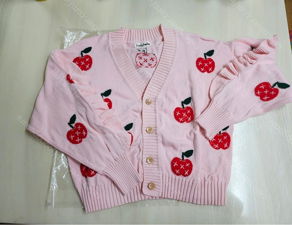 [미착용 택포]리미떼두두 애플 니트가디건 L 이미지