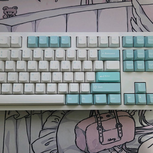 다얼유 A104 MASTER 8K 유무선 풀배열 키보드(저소음 머스타드) 이미지