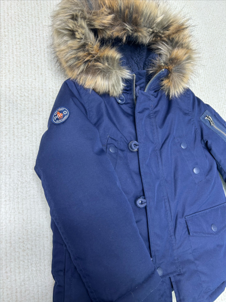 폴로 랄프로렌 키즈 후드 다운 파카 오리털 패딩 점퍼 5T 사이즈 이미지