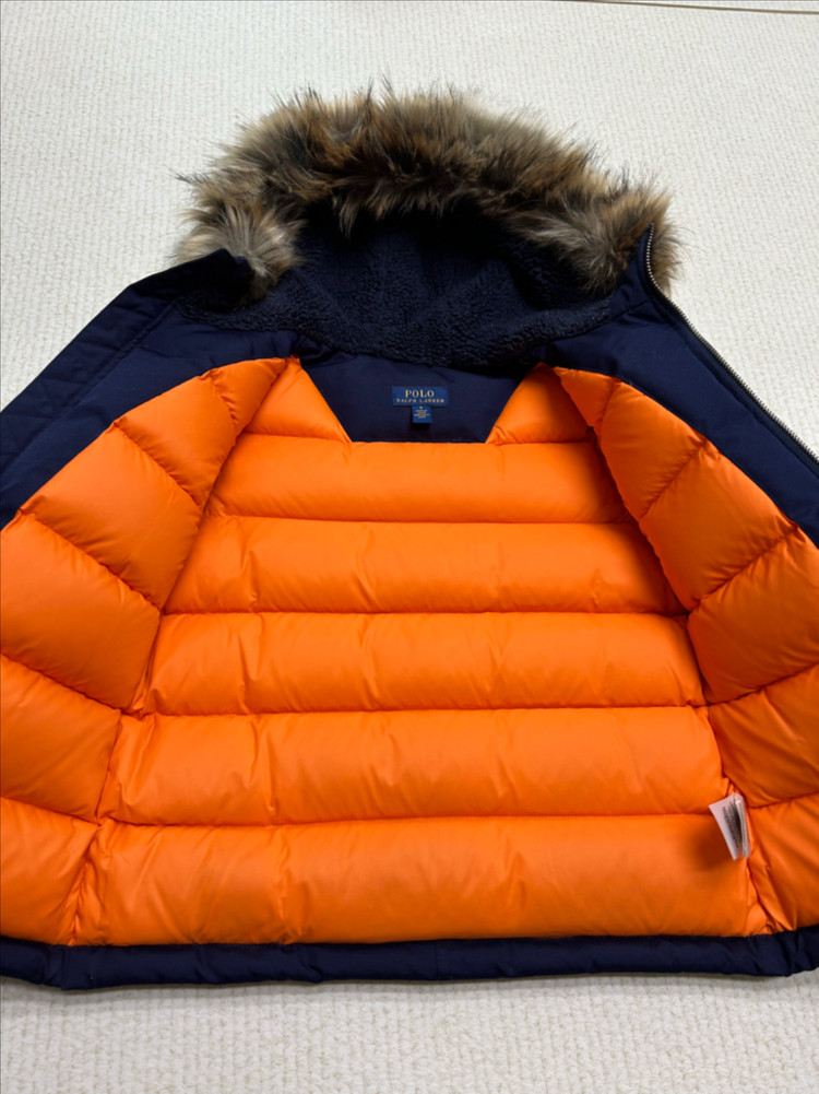 폴로 랄프로렌 키즈 후드 다운 파카 오리털 패딩 점퍼 5T 사이즈 이미지