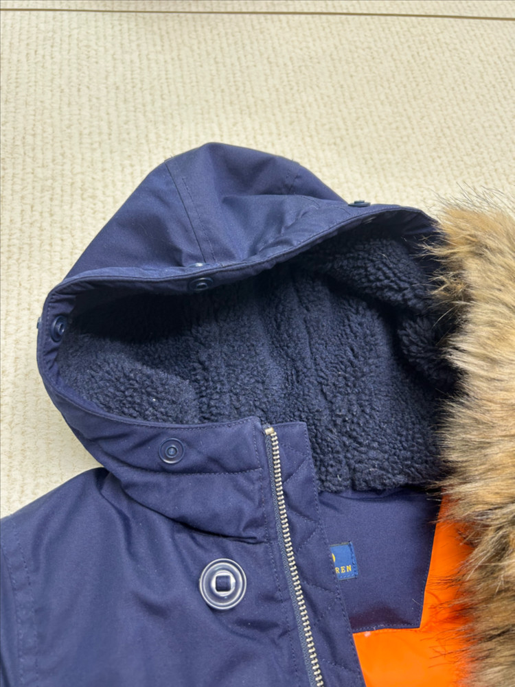 폴로 랄프로렌 키즈 후드 다운 파카 오리털 패딩 점퍼 5T 사이즈 이미지