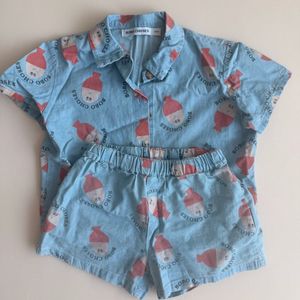 보보쇼즈 25ss 모닝에그 셔츠 반바지 셋업 18m 이미지