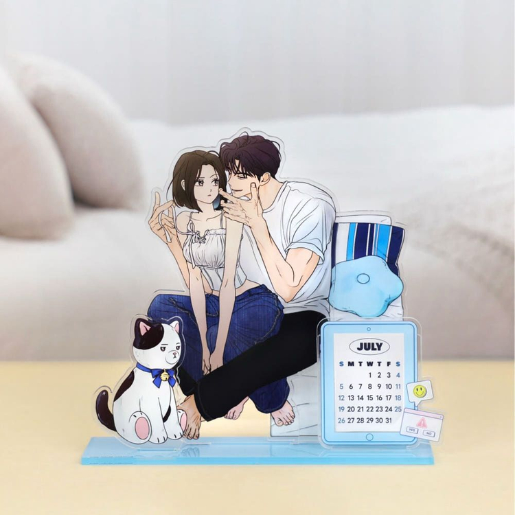 미개봉 속아주고싶어 2026 아크릴 데스크 캘린더 달력 네이버 웹툰 굿즈 이미지