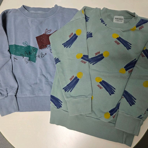 보보쇼즈 6-7y 맨투맨 두벌 일괄 이미지