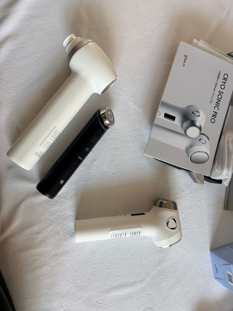 글로우엠 크라이오 소닉 프로 화이트 색상입니다- 풀박스 구성 이미지