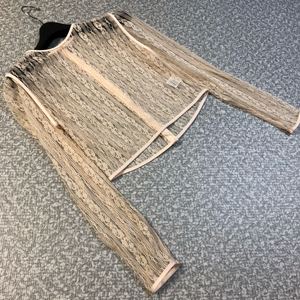 나흐나흐 리본타이 제작 레이스 블라우스 시스루 이미지