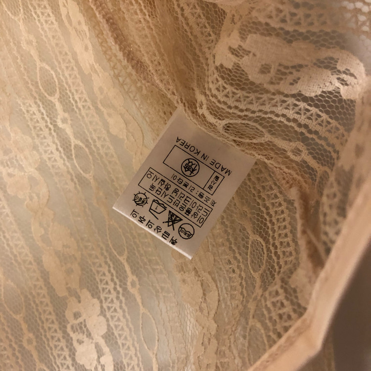 나흐나흐 리본타이 제작 레이스 블라우스 시스루 이미지