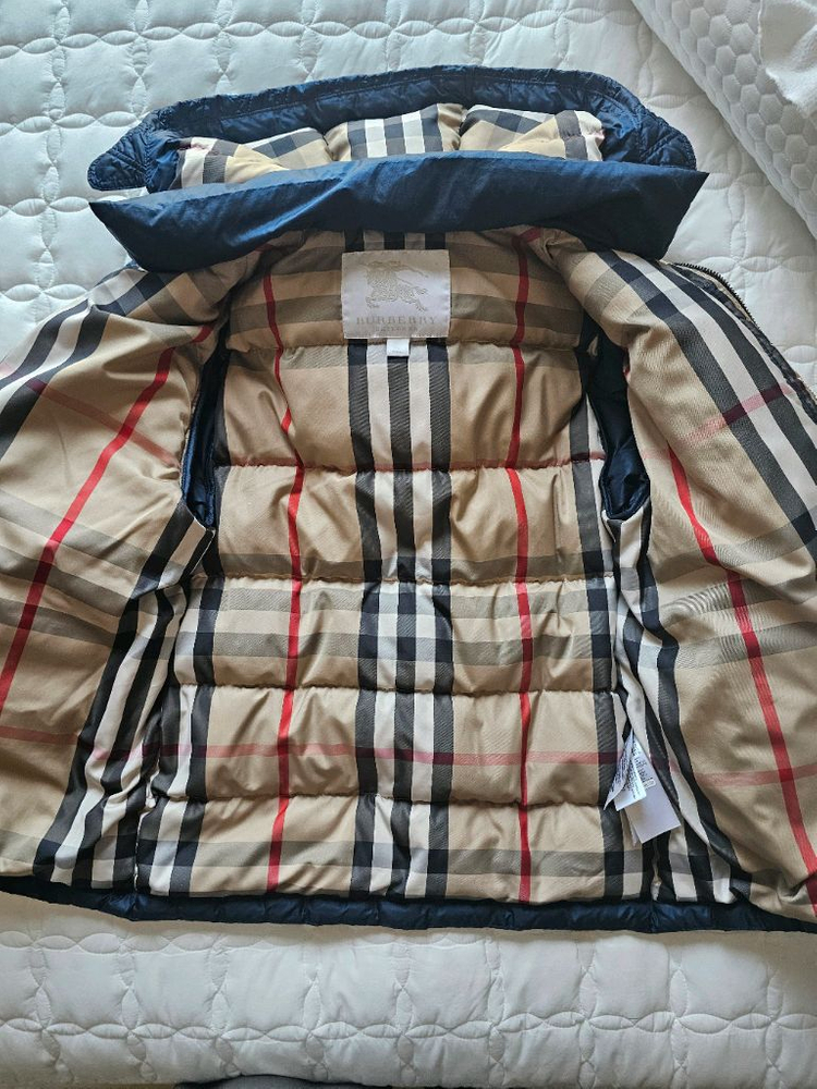버버리 키즈 패딩 8Y 네이비 이미지