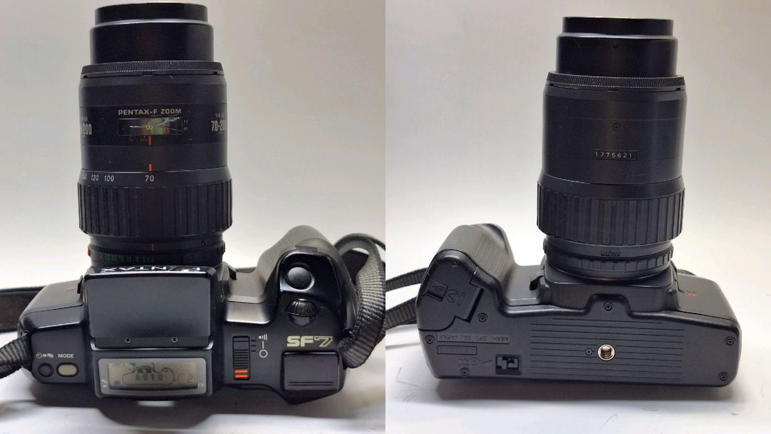 빈티지 필름카메라 풀세트/펜탁스 SF7 70-200mm 렌즈 스트랩 카메라가방 레트로 필카 감성 사진 앤틱 이미지