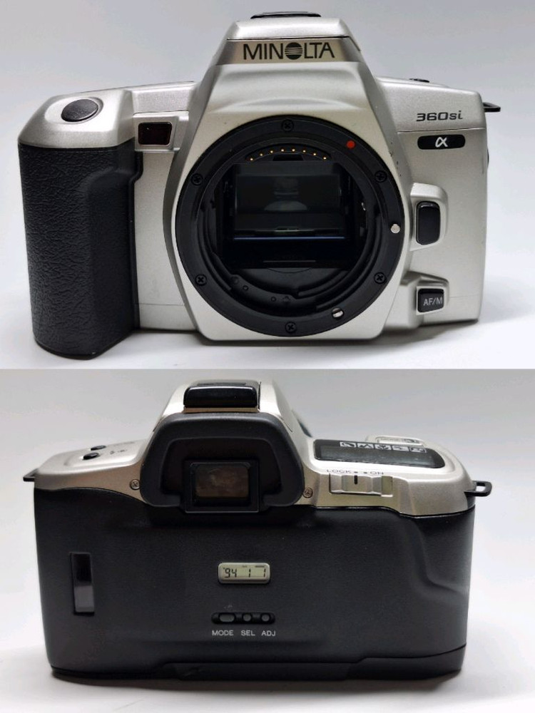 빈티지 필름카메라 풀세트/미놀타 a-360si 필름카메라 100-300mm 망원렌즈 가방 스트랩 레트로 로모 앤틱 이미지